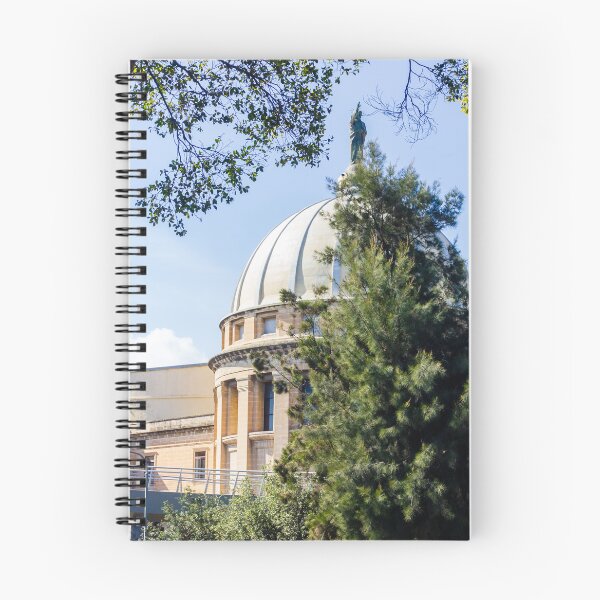 Item preview, Historic Domed Building With Statue Above Surrounded by Trees and Sunny Blue Sky designed and sold by Nmallia.
