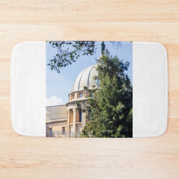 Item preview, Historic Domed Building With Statue Above Surrounded by Trees and Sunny Blue Sky designed and sold by Nmallia.