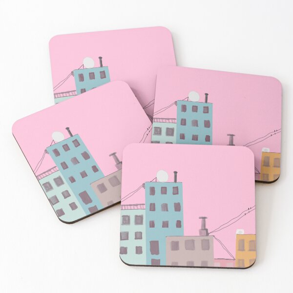 Item preview, Old city pink colorfull windows designed and sold by patricijasojat.