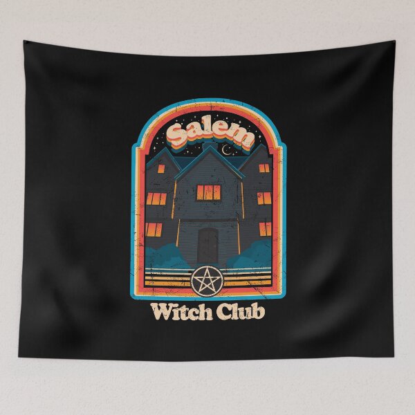 Item preview, Retro distressed Salem Witch Club design designed and sold by Jdawnink.