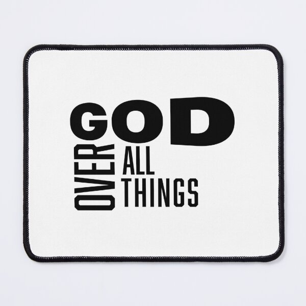 Item preview, God Over All Things – Christian Faith Typography T-Shirt Design designed and sold by CrossCrafted.