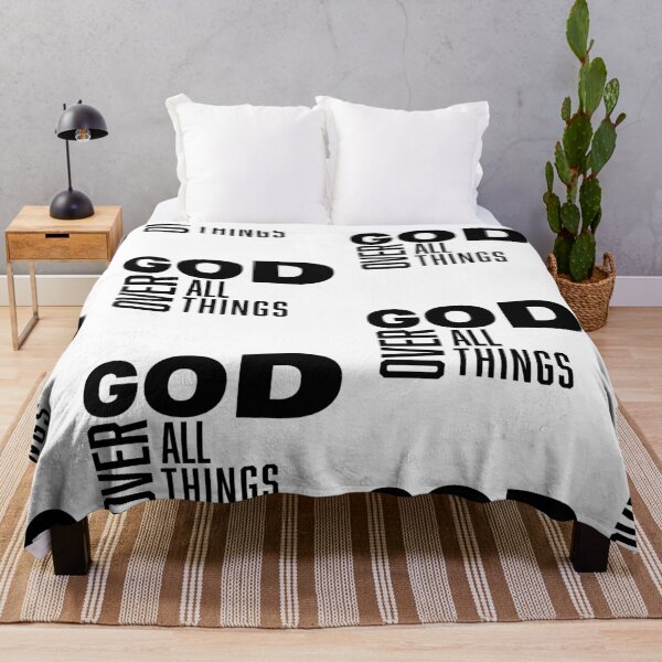 Item preview, God Over All Things – Christian Faith Typography T-Shirt Design designed and sold by CrossCrafted.