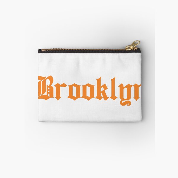 Item preview, Brooklyn in orange gothic text designed and sold by Hoods and Boros.