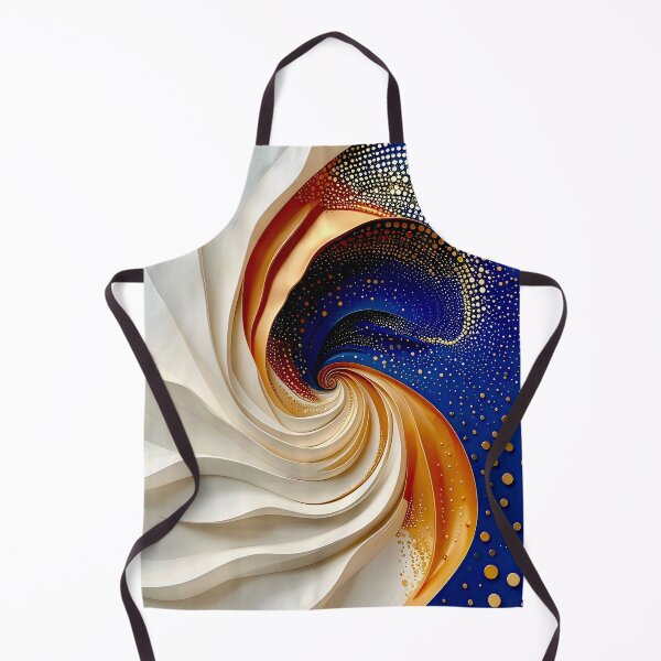 Item preview, Swirling Vortex of Color in Blue and Gold designed and sold by Vicky Brago-Mitchell®.