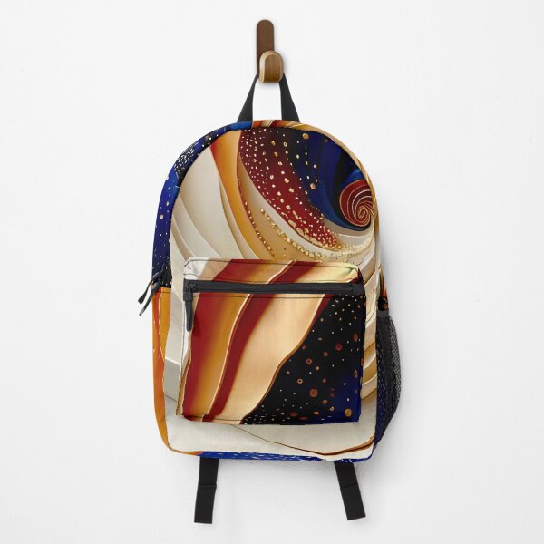 Item preview, Swirling Vortex of Color in Blue and Gold designed and sold by Vicky Brago-Mitchell®.