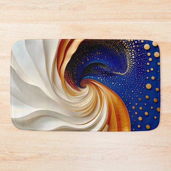 Item preview, Swirling Vortex of Color in Blue and Gold designed and sold by Vicky Brago-Mitchell®.