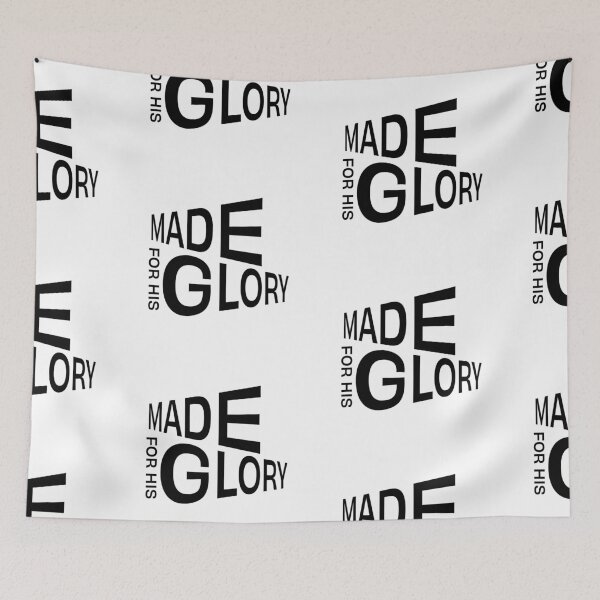 Item preview, Made For His Glory – Christian Faith Typography T-Shirt Design designed and sold by CrossCrafted.