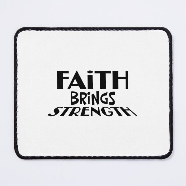 Item preview, Faith Brings Strength – Christian Faith Typography T-Shirt Design designed and sold by CrossCrafted.
