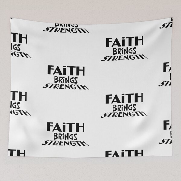 Item preview, Faith Brings Strength – Christian Faith Typography T-Shirt Design designed and sold by CrossCrafted.