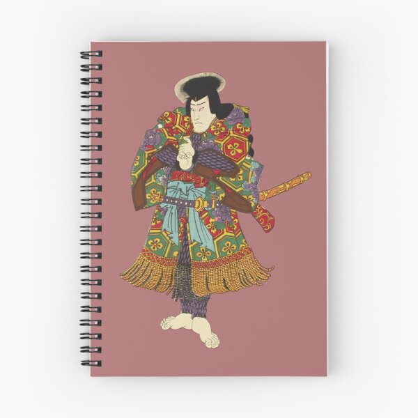 Item preview, Japanese Kabuki Actor - Modern Ukiyo-e Portrait - Japandi, Dusty Rose designed and sold by Black Swallow.