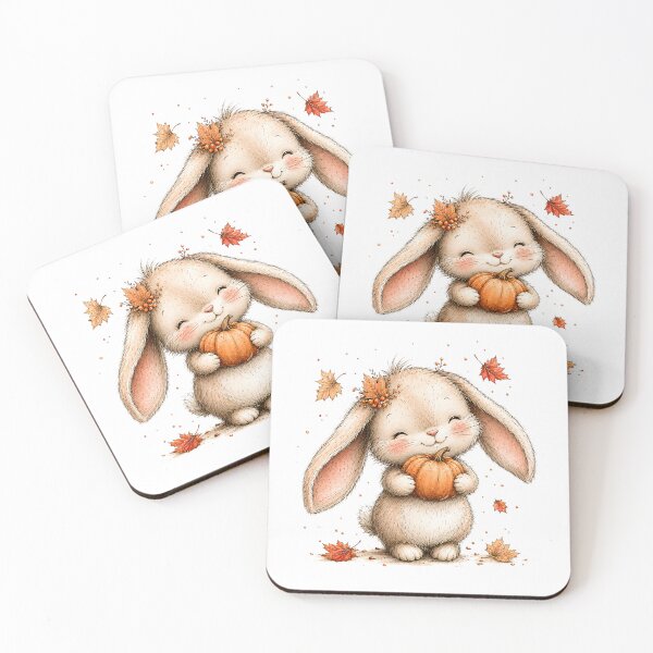 Item preview, Bella the Blushing Pumpkin Bunny designed and sold by Step & Stow.