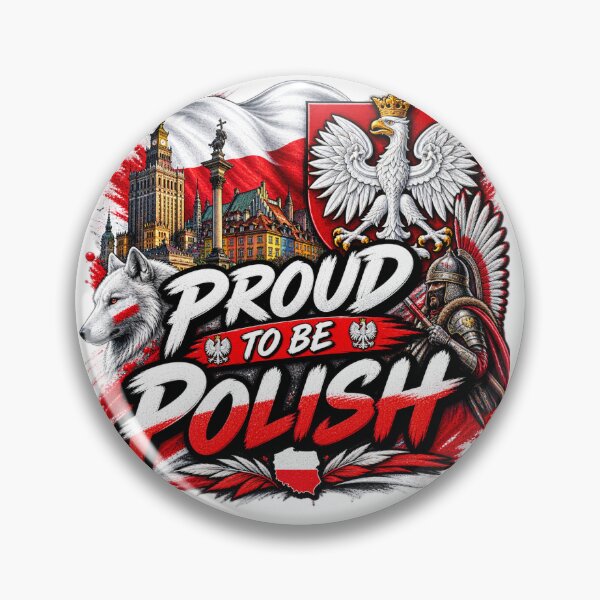 Item preview, Proud To Be Polish | Poland Culture & Heritage designed and sold by GlitchThreads.