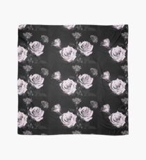 Lilac rose on black background Scarf