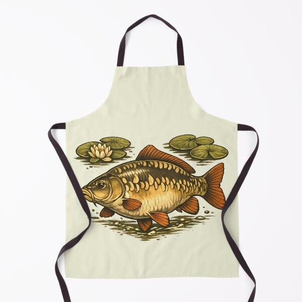 Item preview, Mirror carp next to water lilies designed and sold by Daily Quirk.