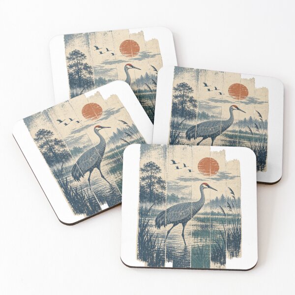 Item preview, Sandhill Crane in the Prairie Marsh Wild Bird Animal Portrait designed and sold by VisualArtsOasis.
