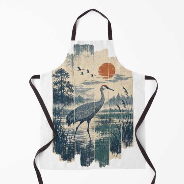 Item preview, Sandhill Crane in the Prairie Marsh Wild Bird Animal Portrait designed and sold by VisualArtsOasis.