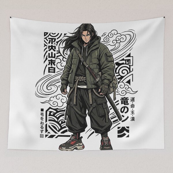 Item preview, Dark Urban Ronin Samurai Japanese Warrior Anime Style designed and sold by cannsuh.