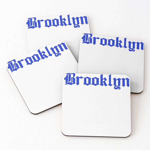 Item preview, Brooklyn in blue gothic text designed and sold by Hoods and Boros.