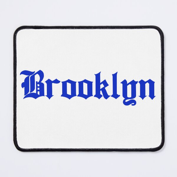 Item preview, Brooklyn in blue gothic text designed and sold by Hoods and Boros.