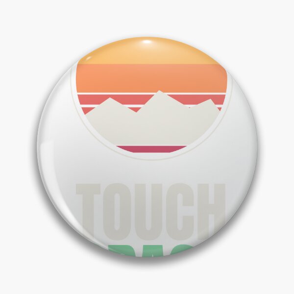 Item preview, Touch Grass - Retro Sun Badge (Light Print) designed and sold by besiwashere.