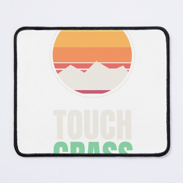 Item preview, Touch Grass - Retro Sun Badge (Light Print) designed and sold by besiwashere.