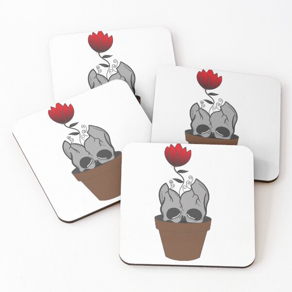 Item preview, Skull Flower Plant – Gothic Floral Skeleton Sticker designed and sold by vikyky.