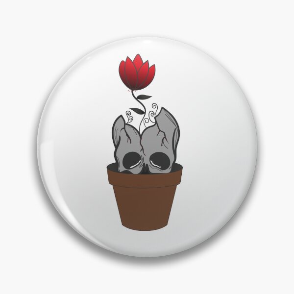Item preview, Skull Flower Plant – Gothic Floral Skeleton Sticker designed and sold by vikyky.