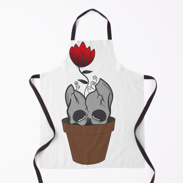 Item preview, Skull Flower Plant – Gothic Floral Skeleton Sticker designed and sold by vikyky.