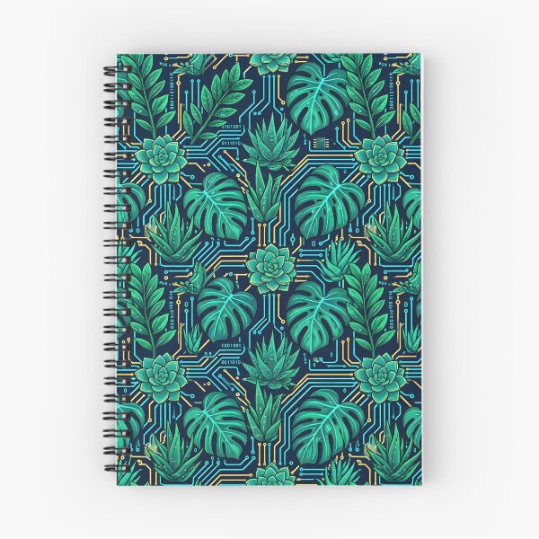 Item preview, Cyber Botanical Circuit Board Seamless Pattern Desk Mat designed and sold by ThirdShiftLab.