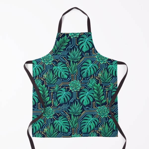 Item preview, Cyber Botanical Circuit Board Seamless Pattern Desk Mat designed and sold by ThirdShiftLab.