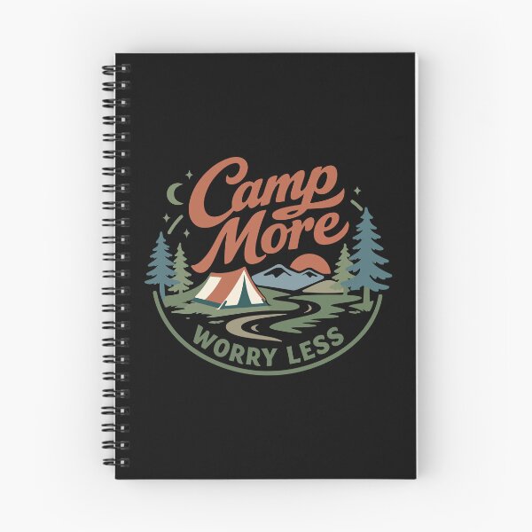Item preview, Camp More Worry Less Tent & Nature – Outdoor Gift designed and sold by stylishdzign.