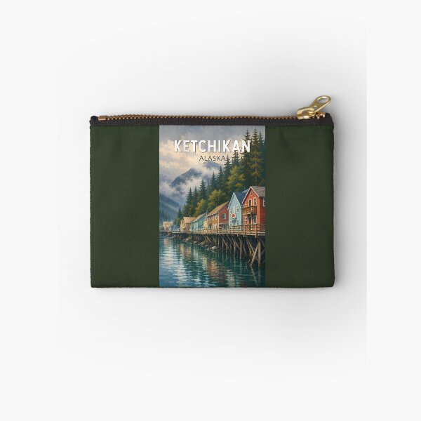 Item preview, Ketchikan Alaska Illustration Travel Art Vintage designed and sold by KrisSidDesigns.