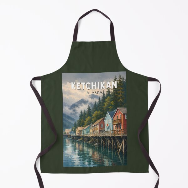 Item preview, Ketchikan Alaska Illustration Travel Art Vintage designed and sold by KrisSidDesigns.