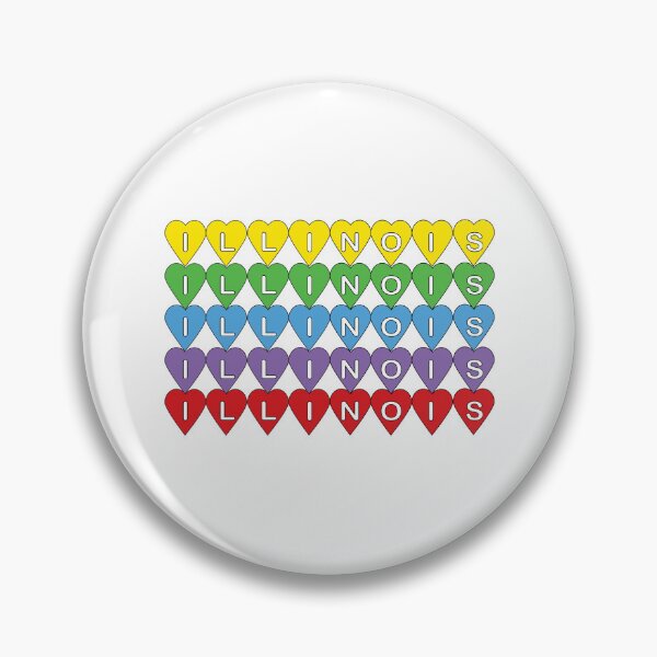 Item preview, Illinois Colorful Heart Love Design designed and sold by ValeriesGallery.