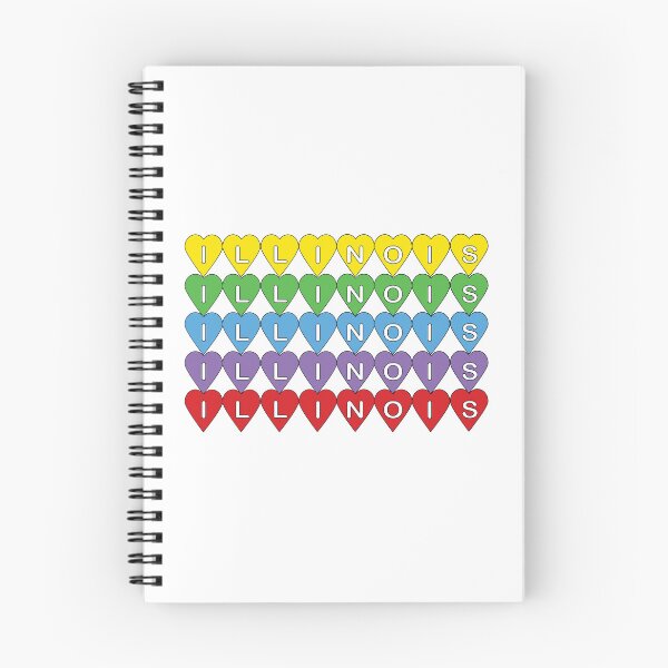 Item preview, Illinois Colorful Heart Love Design designed and sold by ValeriesGallery.