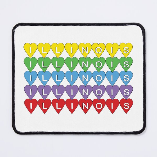 Item preview, Illinois Colorful Heart Love Design designed and sold by ValeriesGallery.