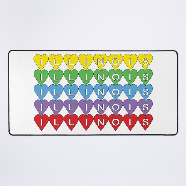 Item preview, Illinois Colorful Heart Love Design designed and sold by ValeriesGallery.