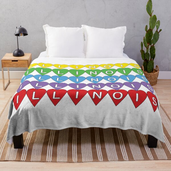 Item preview, Illinois Colorful Heart Love Design designed and sold by ValeriesGallery.