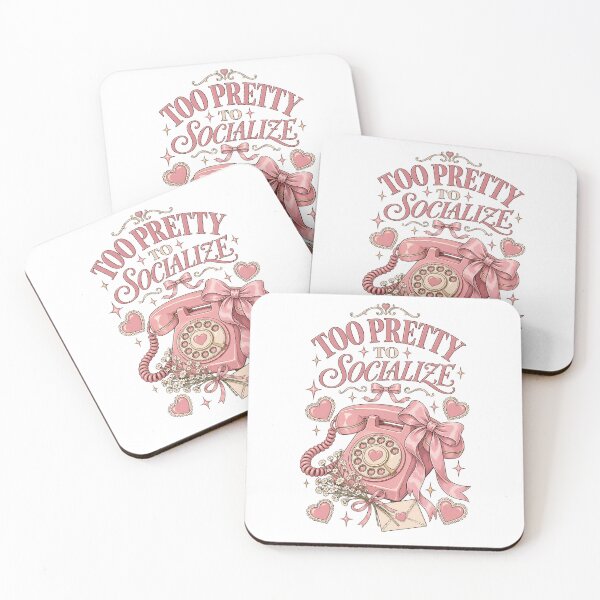 Item preview, Too Pretty to Socialize – Coquette Vintage Telephone designed and sold by AnteesocialTees.