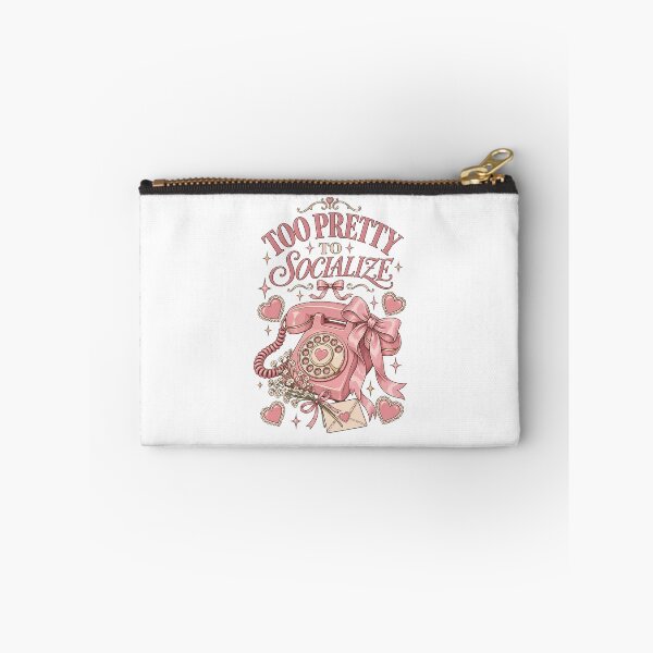 Item preview, Too Pretty to Socialize – Coquette Vintage Telephone designed and sold by AnteesocialTees.