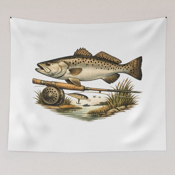 Item preview, Coastal marsh spotted trout designed and sold by Daily Quirk.
