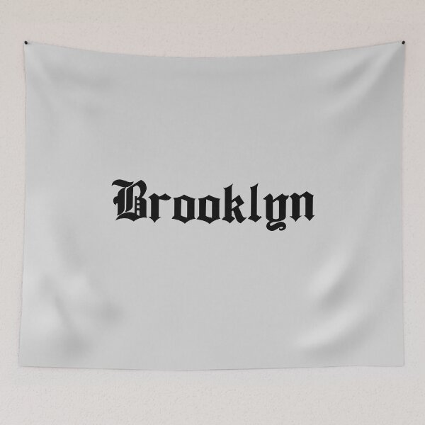 Item preview, Brooklyn in black gothic text designed and sold by Hoods and Boros.