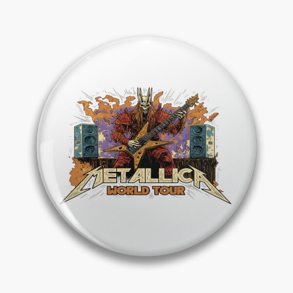 Item preview, Metallica World Tour Skull Guitarist Heavy Metal designed and sold by IshTarltArt.