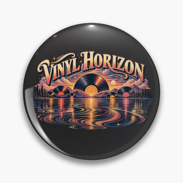 Item preview, Vinyl Horizon – Retro Record Lake Reflection designed and sold by Golden Era Studio.