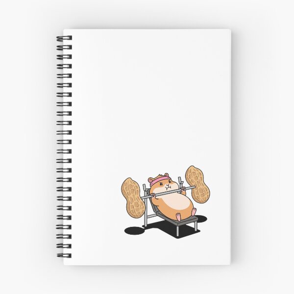 Item preview, Cute Hamster Bench Pressing Peanut Barbell Gym Art designed and sold by Rare By Hero.