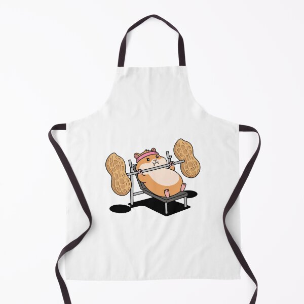Item preview, Cute Hamster Bench Pressing Peanut Barbell Gym Art designed and sold by Rare By Hero.