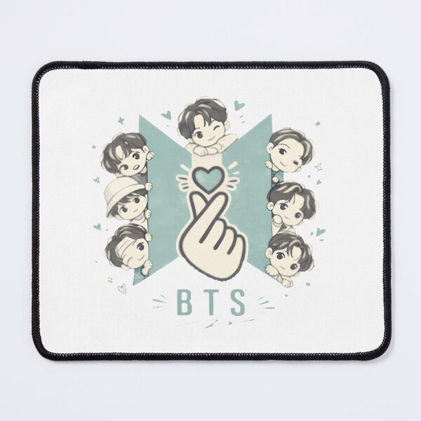 Item preview, Bts Chibi Cute Kpop Finger Heart designed and sold by Charles Elliott.