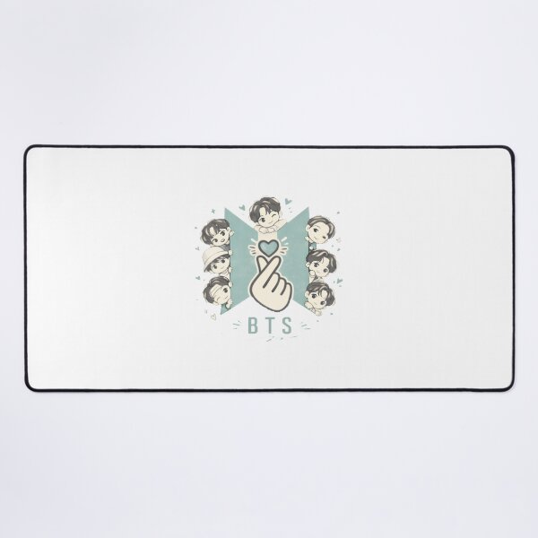 Item preview, Bts Chibi Cute Kpop Finger Heart designed and sold by Charles Elliott.
