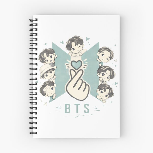 Item preview, Bts Chibi Cute Kpop Finger Heart designed and sold by Charles Elliott.