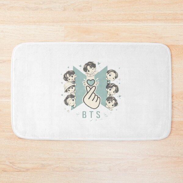 Item preview, Bts Chibi Cute Kpop Finger Heart designed and sold by Charles Elliott.